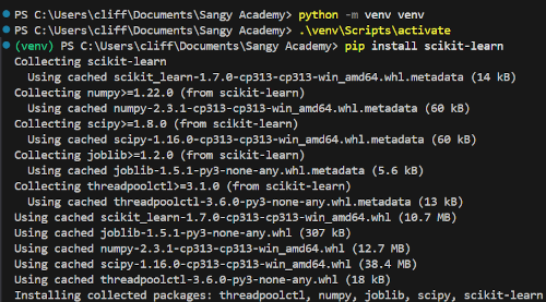Installing scikit-learn